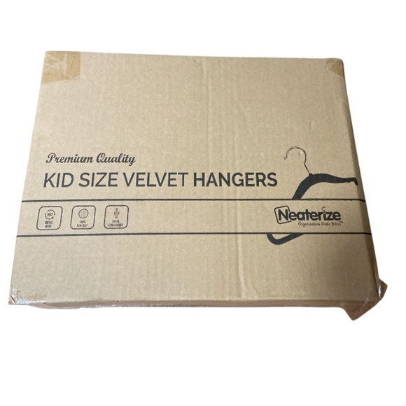 Kids Hangers Velvet Pack - Baby Felt Hangers Non Slip Toddler Hangers 50 Beige - Picture 4 of 4